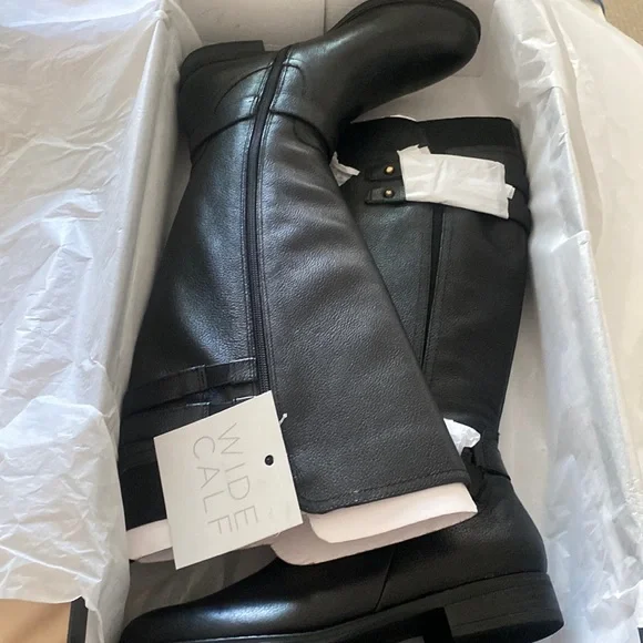 Naturalizer Black Leather Boots 6 - Picture 3 of 6